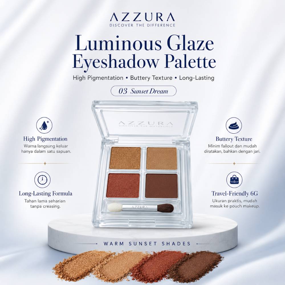 Azzura Luminous Glaze Eyeshadow Palette 6G